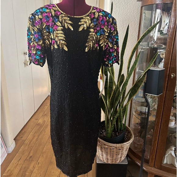 Vintage Stenay Beaded Sequined Dress - Picture 4 of 7